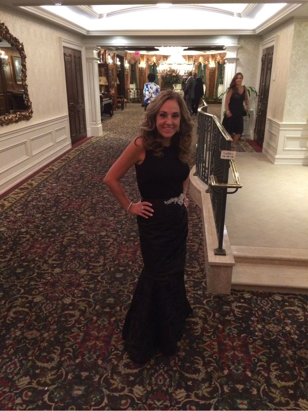 David Meister Black Sleeveless Maxi Dress
